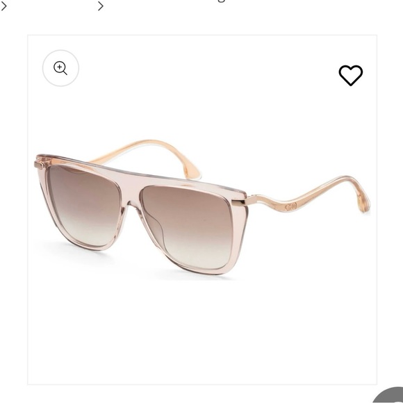 Jimmy Choo Accessories - Jimmy Choo Gold and Brown Sunglasses